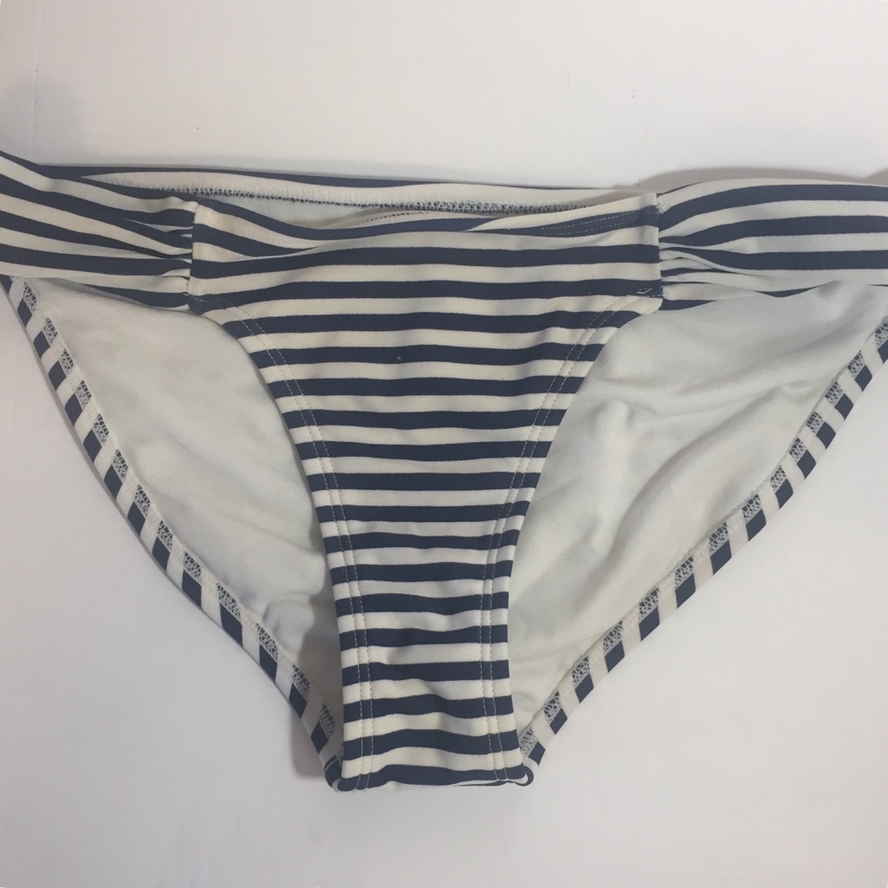 [Xhilaration] blue white stripe swim bottom cute S